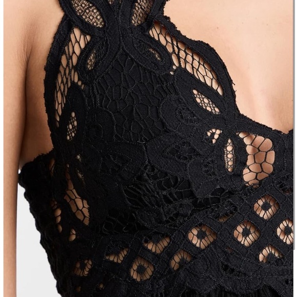 Free People Black Adella Lace Ruffle Tiered Camisole BUY ONE GET ONE FREE ‼️ - Picture 2 of 16